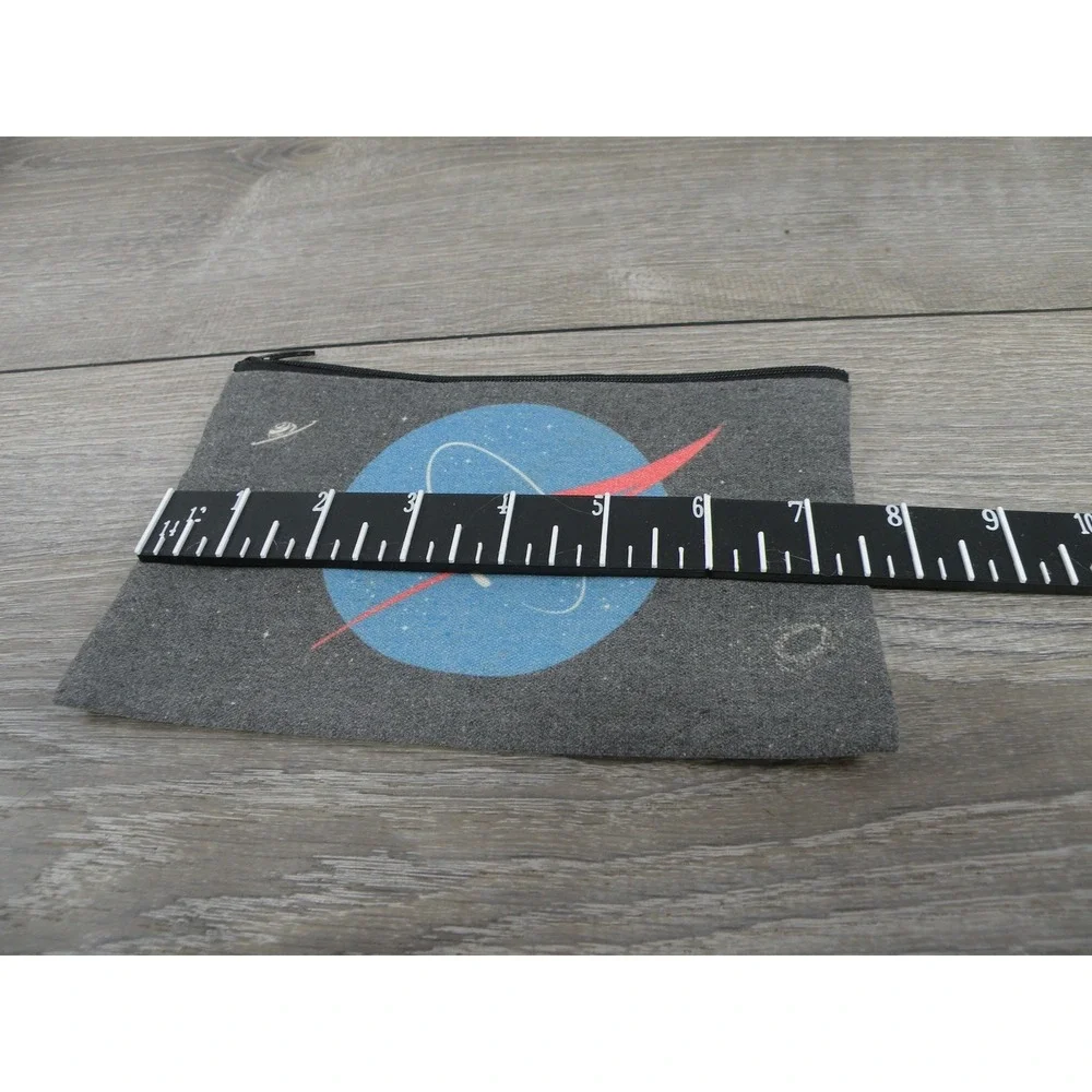 NASA Worm Logo Space Pouch Zipper Bag Pencil Case Vintage Style Collectible